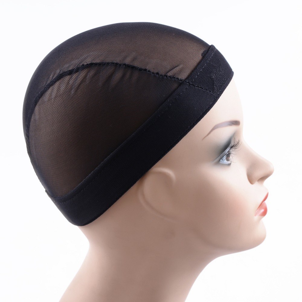 1 pcs 블랙 돔 cornrow 가발 모자 머리에 쉽게 바느질 stretchable 직조 모자 탄성 나일론 통기성 메쉬 그물 hairnet